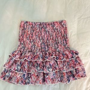Printed Smocked Skirt